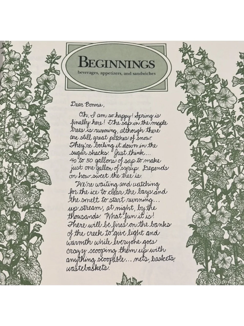 Hollyhocks & Radishes Mrs Chard’s Almanac Cookbook cookbook mrs